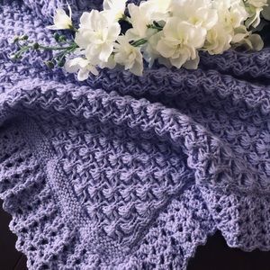 Knit and crochet baby blanket